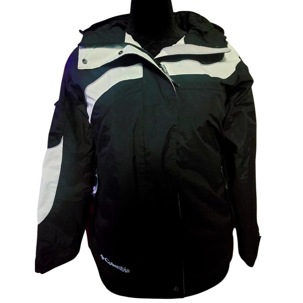 Women's Size Small Black and White Columbia WaterProof Jacket